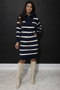 Vestido em malha padrão intemporal